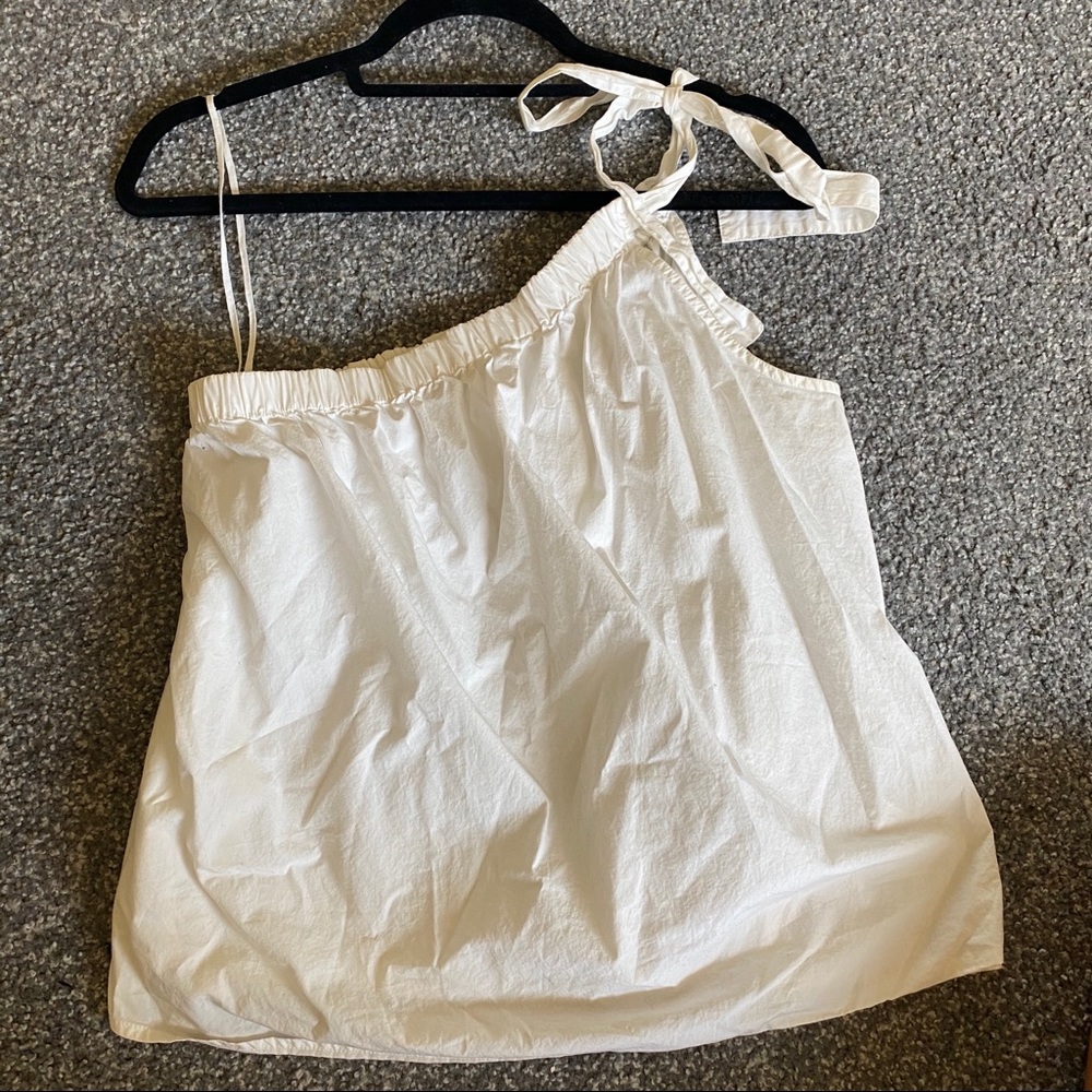 Gap one shoulder tie blouse